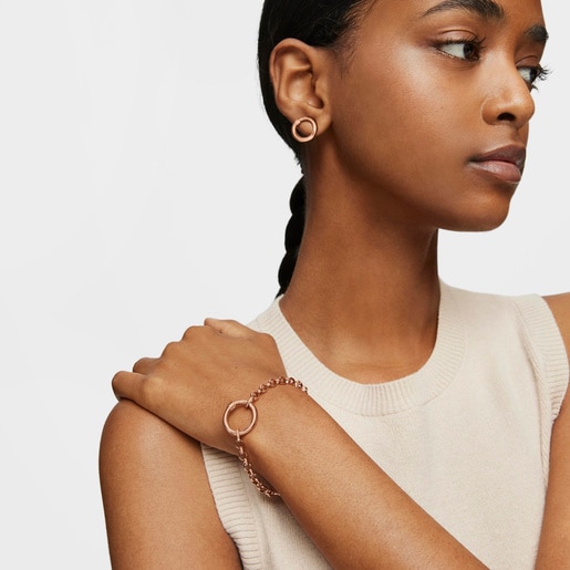 Rose Silver Vermeil TOUS Hold Bracelet 17cm.
