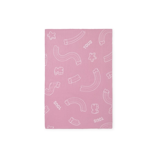 Reversible baby blanket in Nilo pink