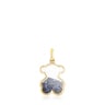 Gold Areia Pendant with blue sapphire