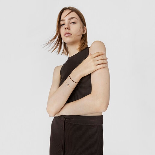 צמיד Virtual Garden מזהב בשילוב אבן לברדוריט ואבני חן