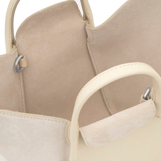 Small beige Tote bag TOUS Tulip
