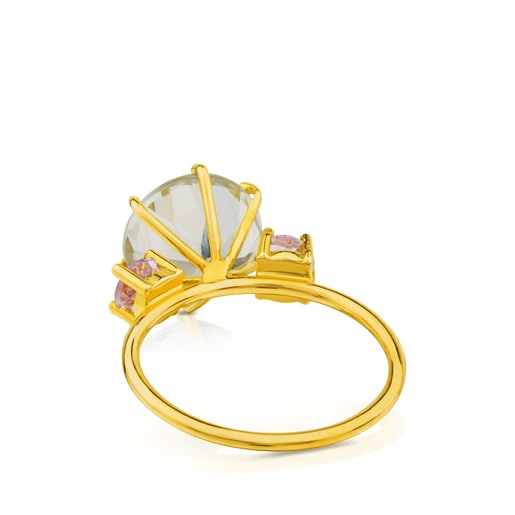 Ring in Gold with Prasiolite and Amethyst Ivette | TOUS