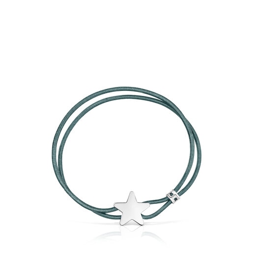 Green elastic Sweet Dolls Bracelet with silver star