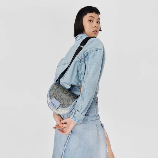 תיק קרוס Amaya Kaos Icon קטן בצבע בז' וכחול