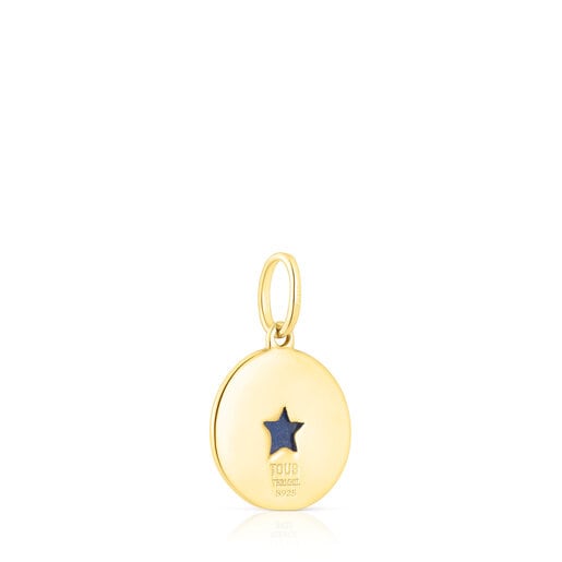 Silver vermeil Medallion pendant with sodalite star Aelita