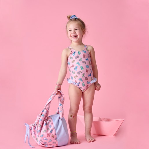 Beach bag in Candy pink