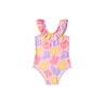 Girls one-piece swimsuit in Aqua pink