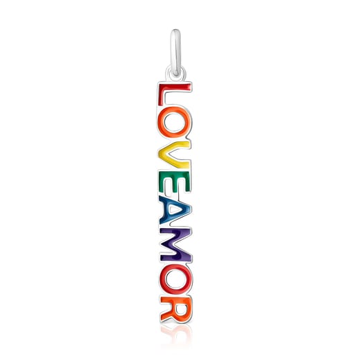 Loveamor silver pendant and enamel TOUS Pride