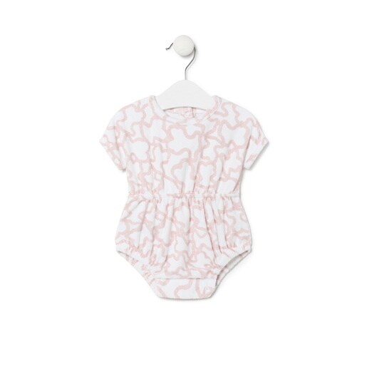 Terry cloth playsuit in Kaos pink