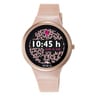 Pink IP steel Rond Connect Watch with nude-colored silicone strap