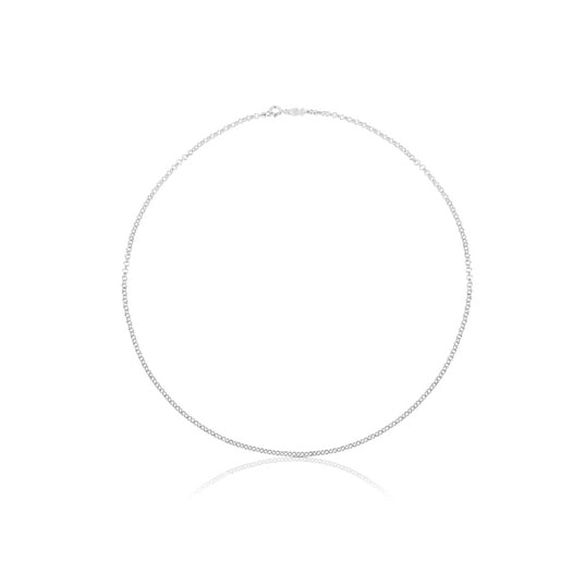 Gargantilla mediana de plata con anillas, 50 cm Chain