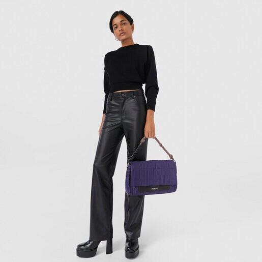 תיק צד TOUS Empire Padded גדול בצבע סגול