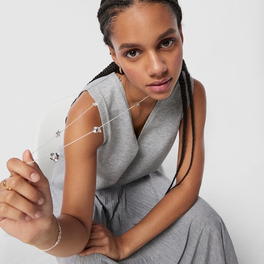 ネックレス  Fragile Nature  6モチーフ  90cm　シルバー925　　