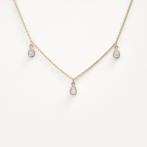 Gargantilla de oro con diamantes lagrima TOUS ATELIER