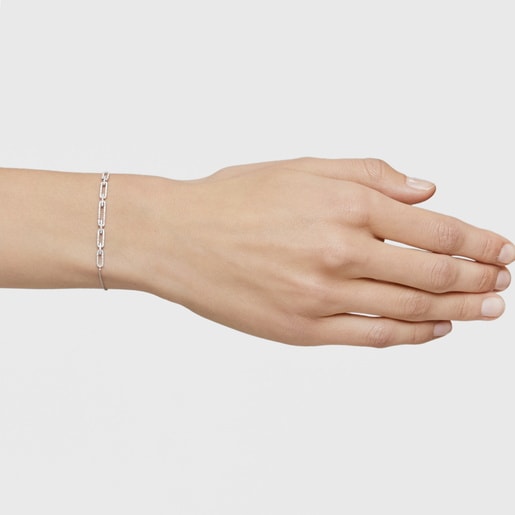 Chain Bracelet in white gold with diamonds Les Classiques