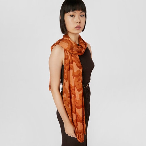 צעיף מודל Kaos Mini Evolution בצבע כתום