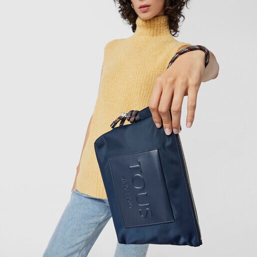 Большая темно-синяя косметичка Empire Soft Chain