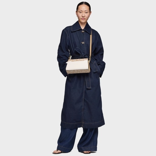 תיק צד Kaos Icon בינוני בצבע שנהב