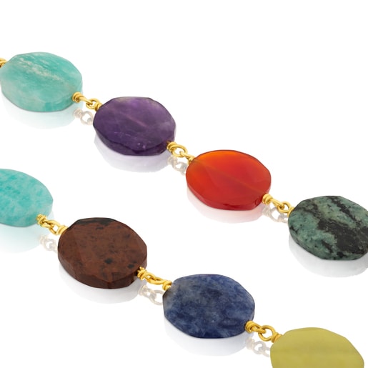 Vermeil Silver Terra Necklace with Gemstones