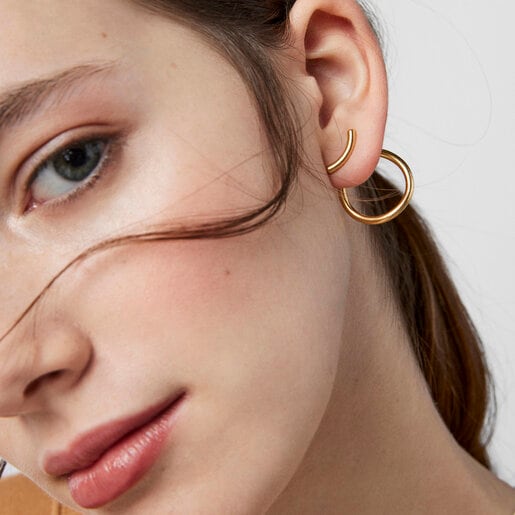 Silver vermeil Hav circular Earrings