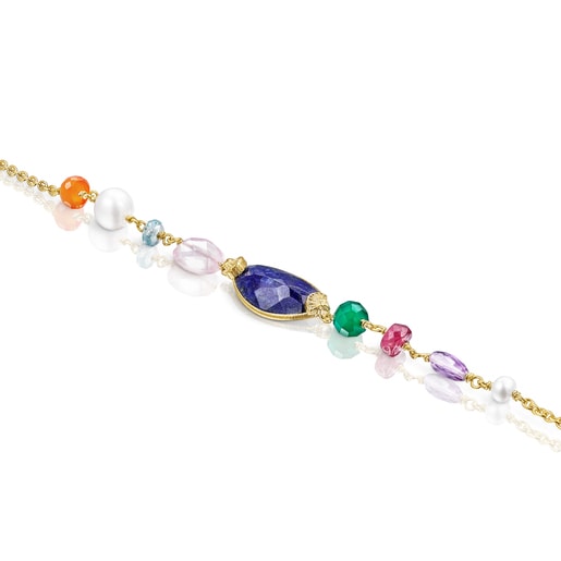 Silver vermeil Oceaan Color Bracelet with gemstones