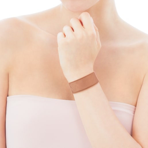 Steel and Rose Vermeil Silver Icon Mesh Bracelet