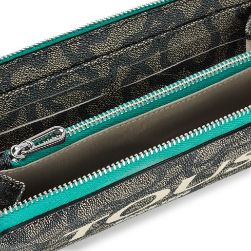 ארנק Kaos Legacy בינוני בצבעי שחור וטורקיז