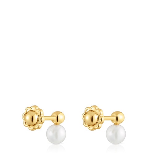 Gold and cultured pearl Earrings Basics