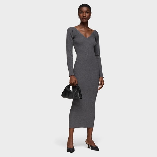 Mini bandolera de piel negra TOUS Hold