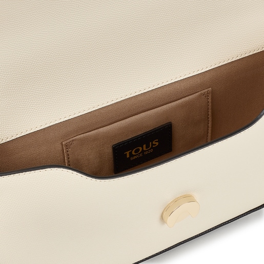 Bolso de hombro beige TOUS Halfmoon