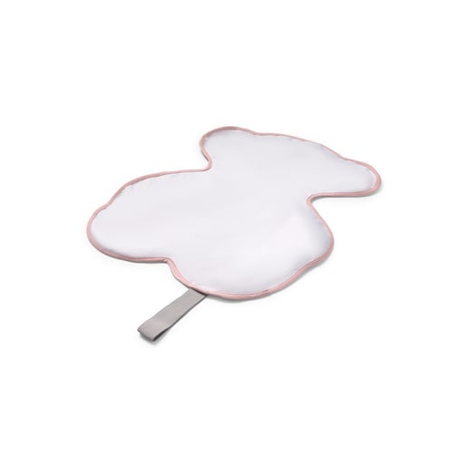 Bear-shaped travel changing mat in Mini pink