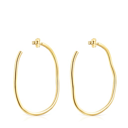 Silver vermeil Hav wave-shaped Hoop earrings