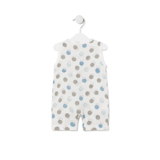 Babygrow s/m Bolinhas Azul Celeste