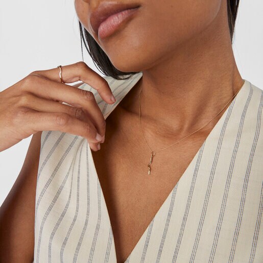 عقد Beach من TOUS من الذهب بحلزونية من الماس