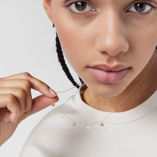 Collar Fragile Nature de oro, diamantes y rubí