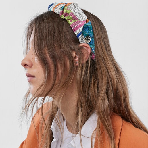 Blue TOUS Net Crochet Headband