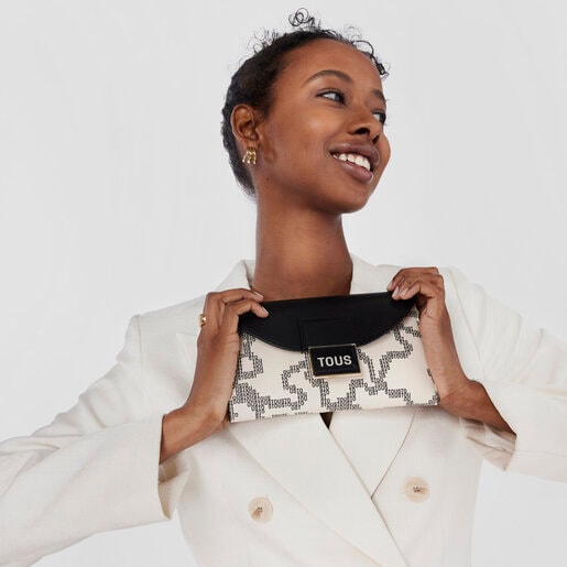 ארנק דש Kaos Pix בצבע בז'