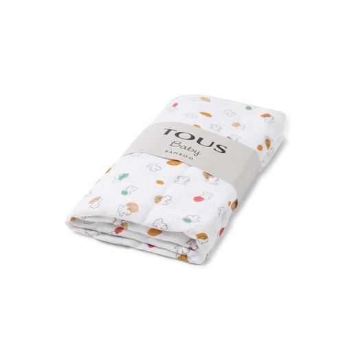Muse bamboo muslin blanket in multicolour
