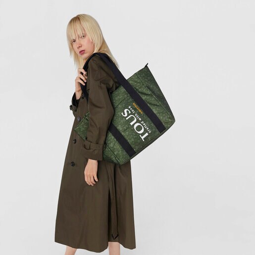 תיק סל Kaos Mini Evolution בגודל גדול מניילון בצבע חאקי