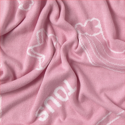 Reversible baby blanket in Nilo pink