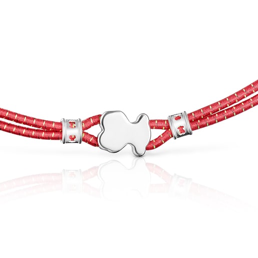 Červený elastický náhrdelník Sweet Dolls