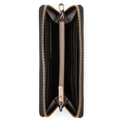 Large black colored Leather Mossaic Wallet