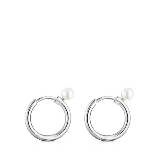 TOUS Basics small Earrings in Silver with Pearl