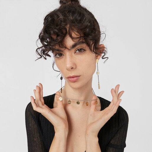 Колье с медальонами TOUS Good Vibes из стали двух оттенков