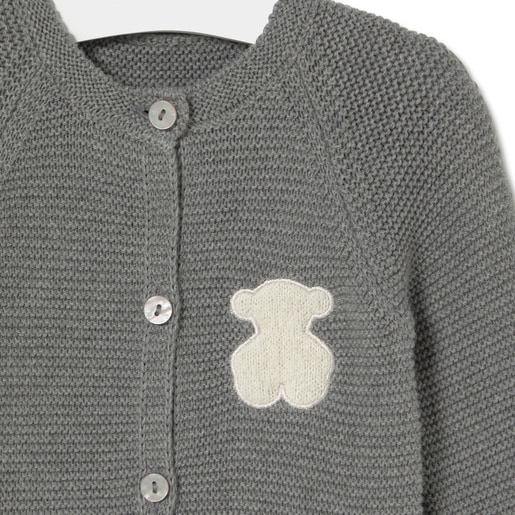 Baby playsuit in Tricot grey