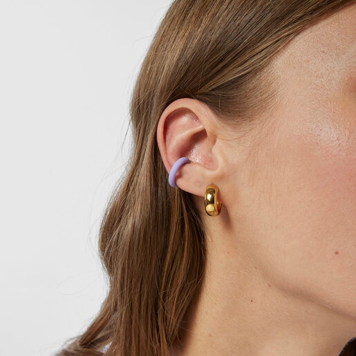 Bague d’oreille TOUS Beach Caucho avec argent vermeil de couleur lilas