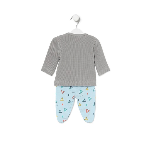 Conjunto de bebé Triangulo azul celeste