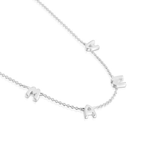 Short silver Necklace with motifs TOUS Mama