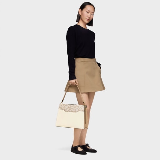 Medium ivory-colored Shopping bag Kaos Icon
