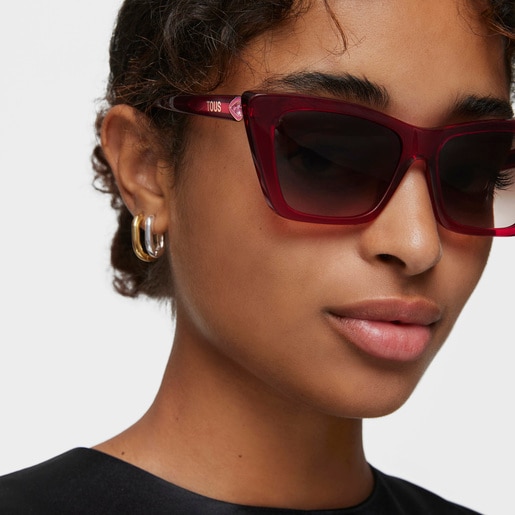 Różowe okulary przeciwsłoneczne TOUS Logo Color Block